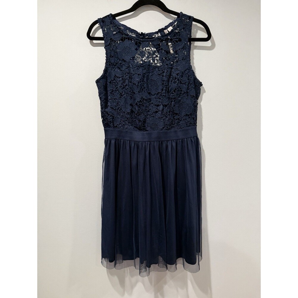 Lauren Conrad Lace Dress Womens Medium Navy Party Going Out Travel Vacation